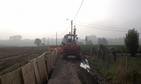 aanzicht op de werken rond ieper uitzicht in duivenstraat